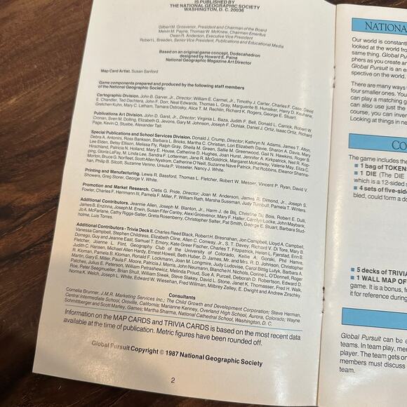 National Geographic Global Pursuit Board Game Complete 1987 Vintage - Picture 4 of 11